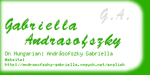 gabriella andrasofszky business card