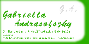 gabriella andrasofszky business card